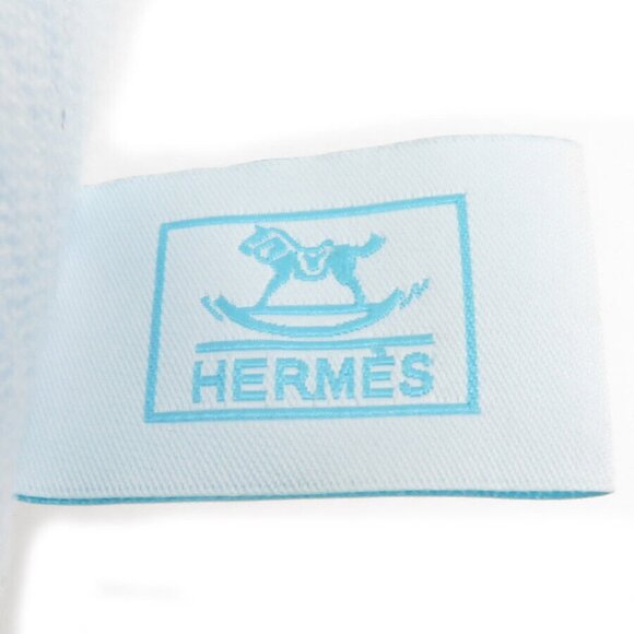 Auth HERMES Stuffed Toy Baby Toy Blue/White Linen - e59721j - Picture 6 of 8